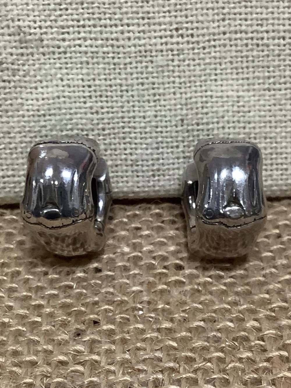 1289 John Hardy Silver Bamboo Hoop Earrings